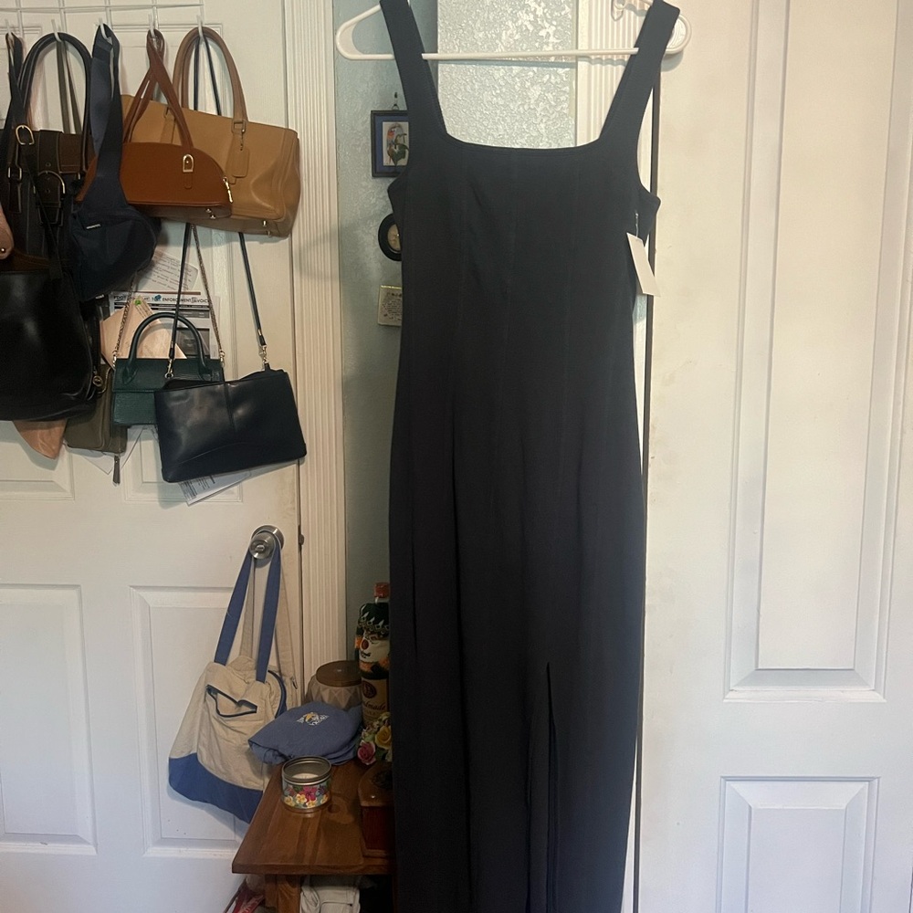 L*Space Charcoal Grey  Ribbed dress